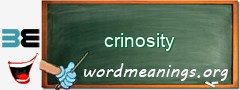 WordMeaning blackboard for crinosity